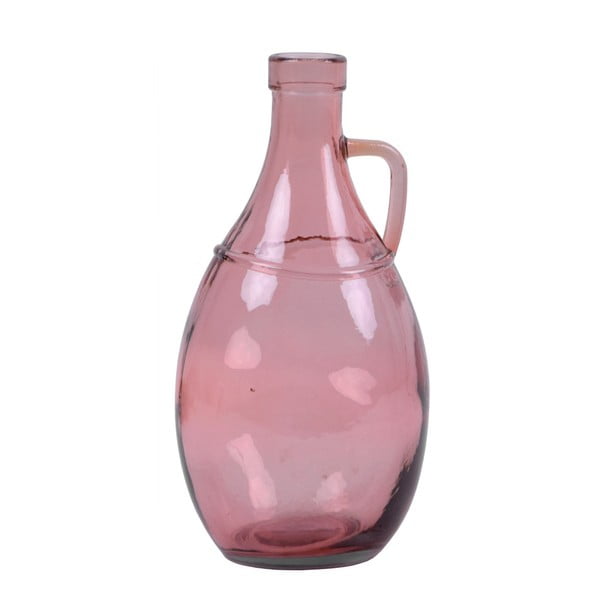 Vază din sticlă Ego Dekor, înălțime 26 cm, roz