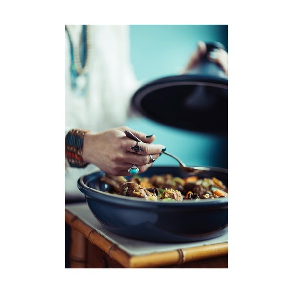 Vas tajine din ceramică Emile Henry, ⌀ 26 cm, albastru-image-4