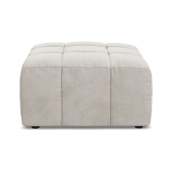 Taburet bej cu tapițerie din catifea Aloha – Makamii