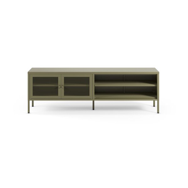 Comodă TV verde din metal 160x50x35 cm Fayna – Marckeric