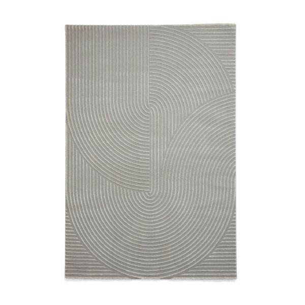 Covor gri deschis lavabil din fibre reciclate 120x170 cm Flores – Think Rugs