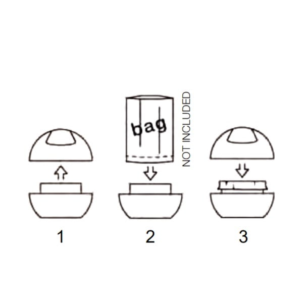 Coș de gunoi gri închis din plastic 1 l   Bowl – Spirella-image-3