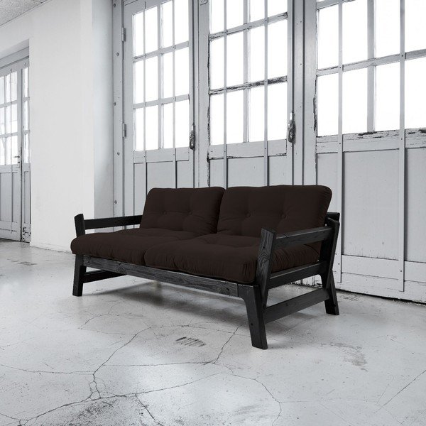 Canapea extensibilă Karup Step Black/Brown