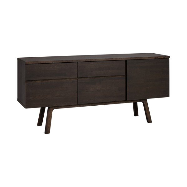 Comodă în culoare naturală închisă din lemn de stejar 170x77x42 cm Cleardale – Rowico