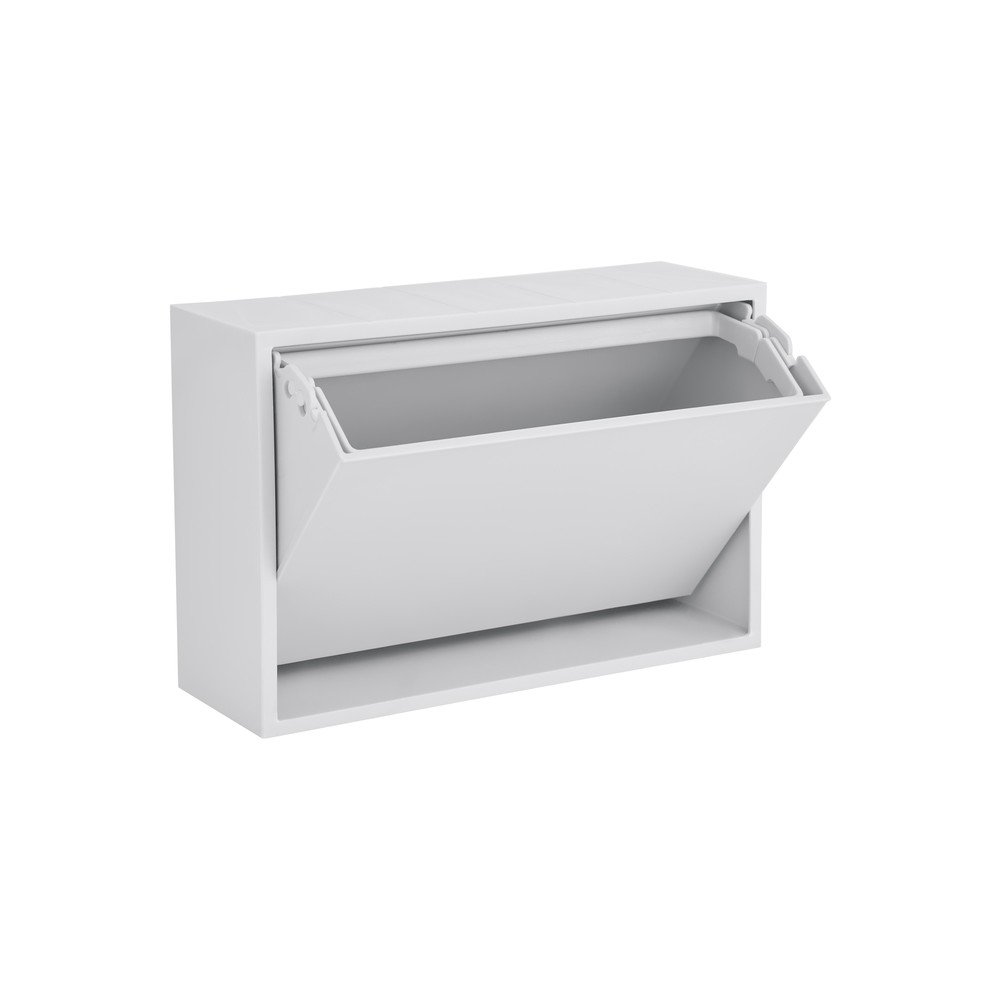 Coș de gunoi alb de montat pe perete din plastic reciclat Mini Box – ReCollector