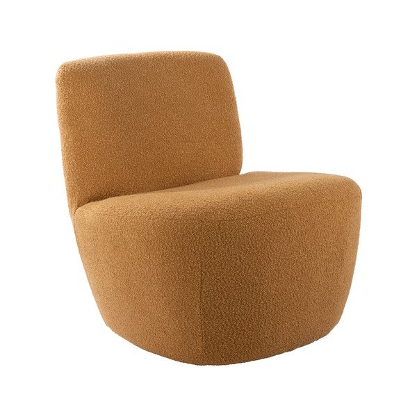 Fotoliu galben cu tapițerie din țesătură bouclé Ada – Leitmotiv