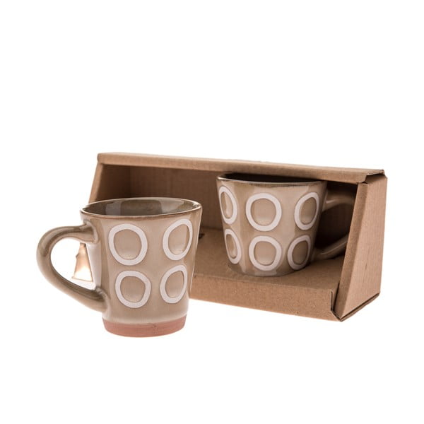 Căni maro deschis 2 buc. pentru espresso din ceramică 100 ml – Dakls