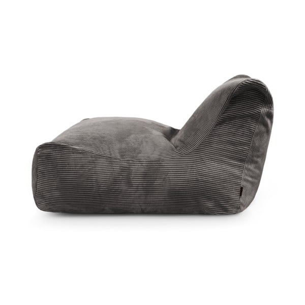 Fotoliu bean bag galben muștar cu tapițerie din catifea reiată Sofa Lounge – SLOWDOWN-image-3