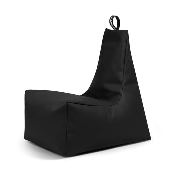 Fotoliu bean bag negru cu tapițerie din imitație de piele Icy XL – So Soft?