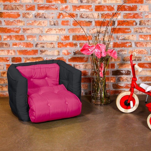 Fotoliu pentru copii Karup Baby Dice Magenta/Gray-image-1