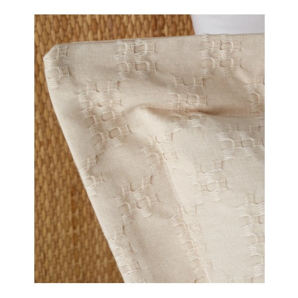 Lenjerie de pat bej din bumbac pentru pat de o persoană 135x200 cm Waffle Circle – Bianca-image-4