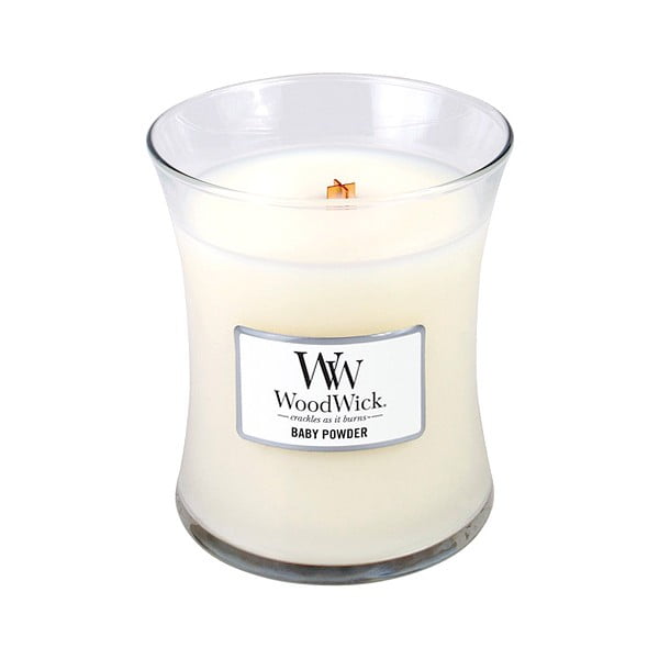 Lumânare parfumată WoodWick, aromă de vanilie, miere și trandafir, 60 ore