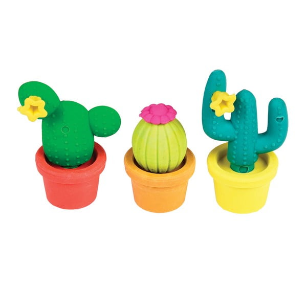 Set gume de șters în formă de cactus Rex London Desert In Bloom