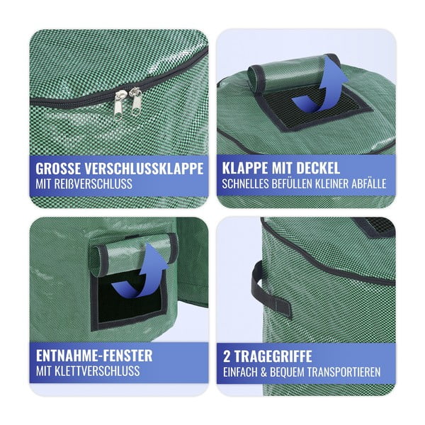 Coș pentru compost verde 2 buc. 125 l – Maximex-image-4