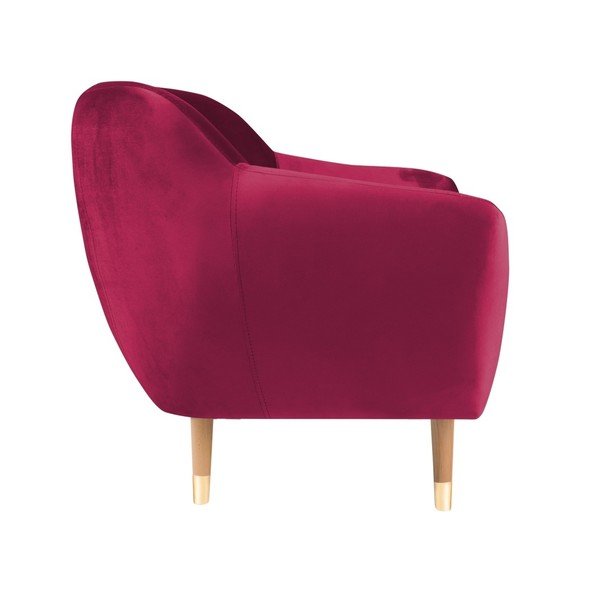 Fotoliu cu tapițerie din catifea Mazzini Sofas Benito, roz-image-3