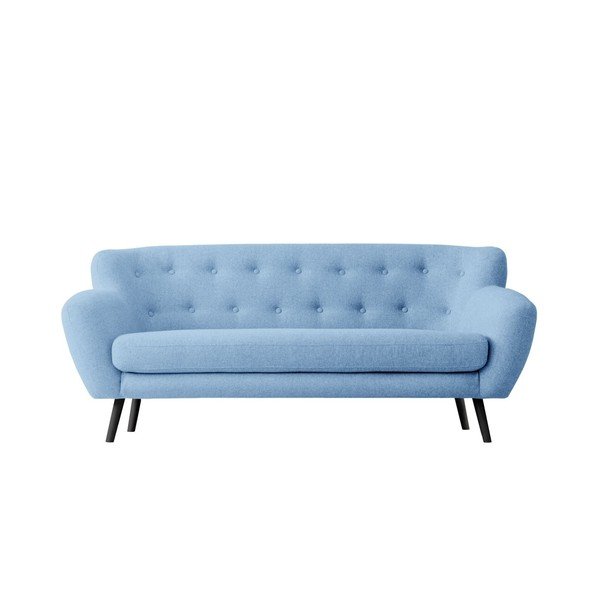 Canapea cu 3 locuri Kooko Home Rock, albastru deschis 