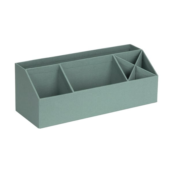 Organizator verde pentru papetărie din carton Elisa Canvas Paper Laminate – Bigso-image-3