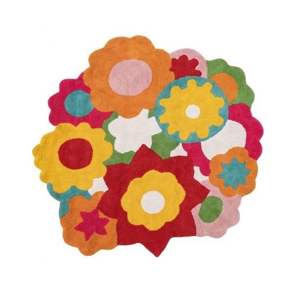 Covor pentru copii din bumbac ø 150 cm Flowers – Ixia
