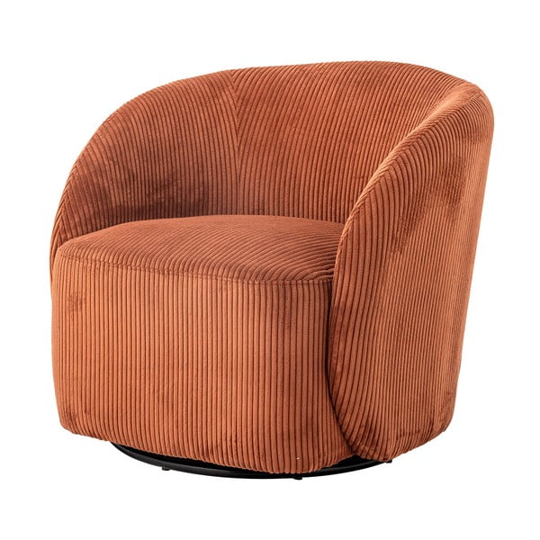 Fotoliu portocaliu wing cu tapițerie din catifea reiată Pradi – Bloomingville-image-4