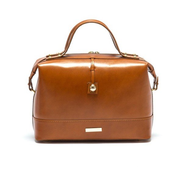 Geantă din piele Anna Luchini 355L Cognac