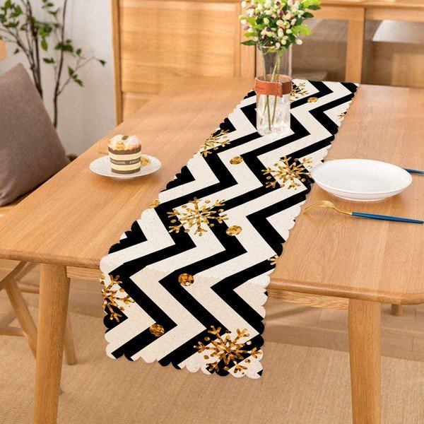 Napron de masă 45x140 cm Zig Zag – Minimalist Cushion Covers-image-1