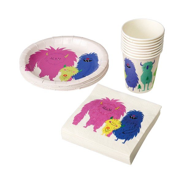 Set 40 buc. șervețele din hârtie Rex London Monsters Of The World-image-1