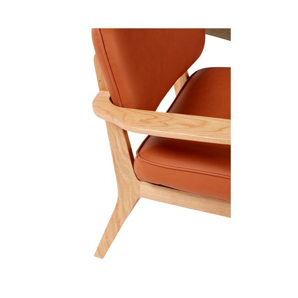 Fotoliu din imitație piele Hübsch Haze, portocaliu-image-3