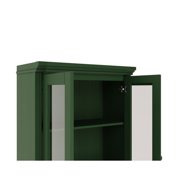 Vitrină verde din lemn de pin 74x118x35 cm Anita – Støraa-image-3
