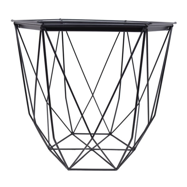 Masă metalică pentru grădină Ewax Web, ⌀ 39 cm, negru