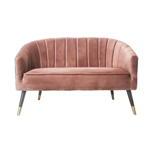 Canapea din catifea Leitmotiv Royal, roz