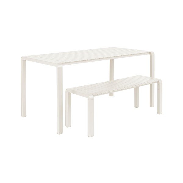 Bancă de grădină albă din metal Vondel – Zuiver-image-3