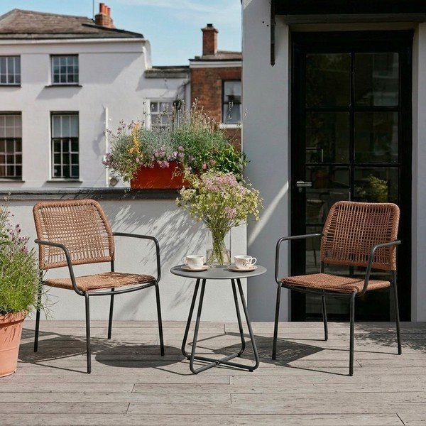 Măsuță de grădină rotundă din oțel ø 45 cm Jable   – Bizzotto-image-1