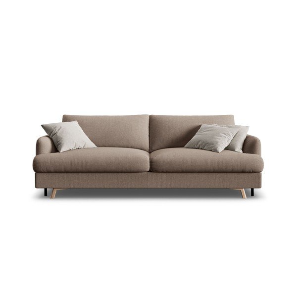 Canapea taupe extensibilă/cu spațiu de depozitare 233 cm Naomi – Micadoni -image-1