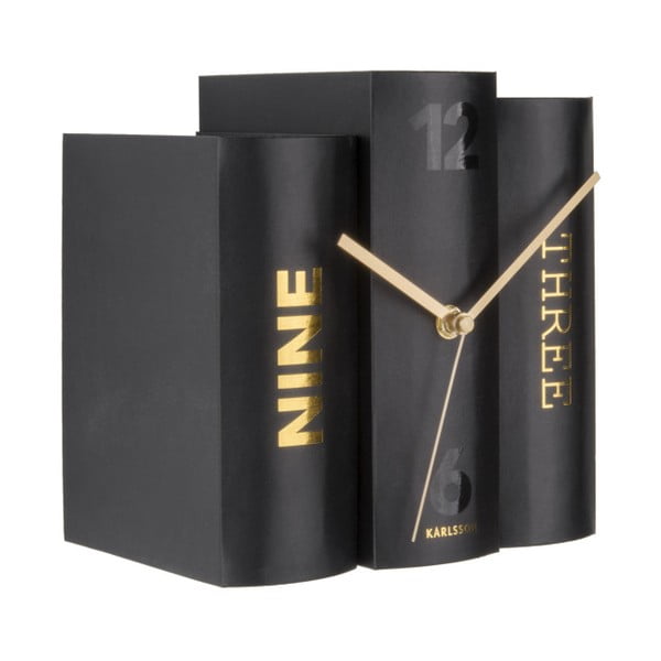 Ceas de birou în formă cărți Karlsson, negru-image-1