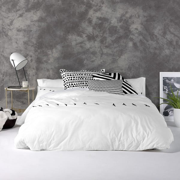 Husă din bumbac pentru pilotă Blanc Trip, 200 x 200 cm-image-1