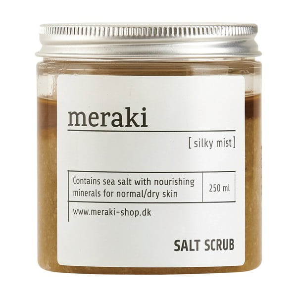 Scrub pentru corp cu sare Meraki Silky mist, 250 ml