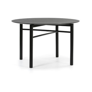Masă dining rotundă Teulat Junco, ø 120 cm, negru