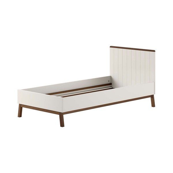 Pat pentru copii  bej din lemn de pin fără somieră 90x200 cm Sezane – Vipack