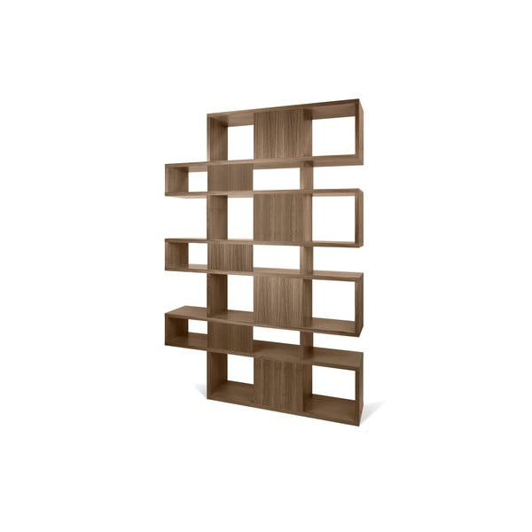 Bibliotecă în decor de lemn de nuc TemaHome London, înălțime 220 cm-image-1