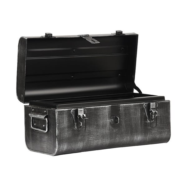 Cufăr decorativ pentru depozitare, din metal LABEL51, lungime 47 cm-image-2
