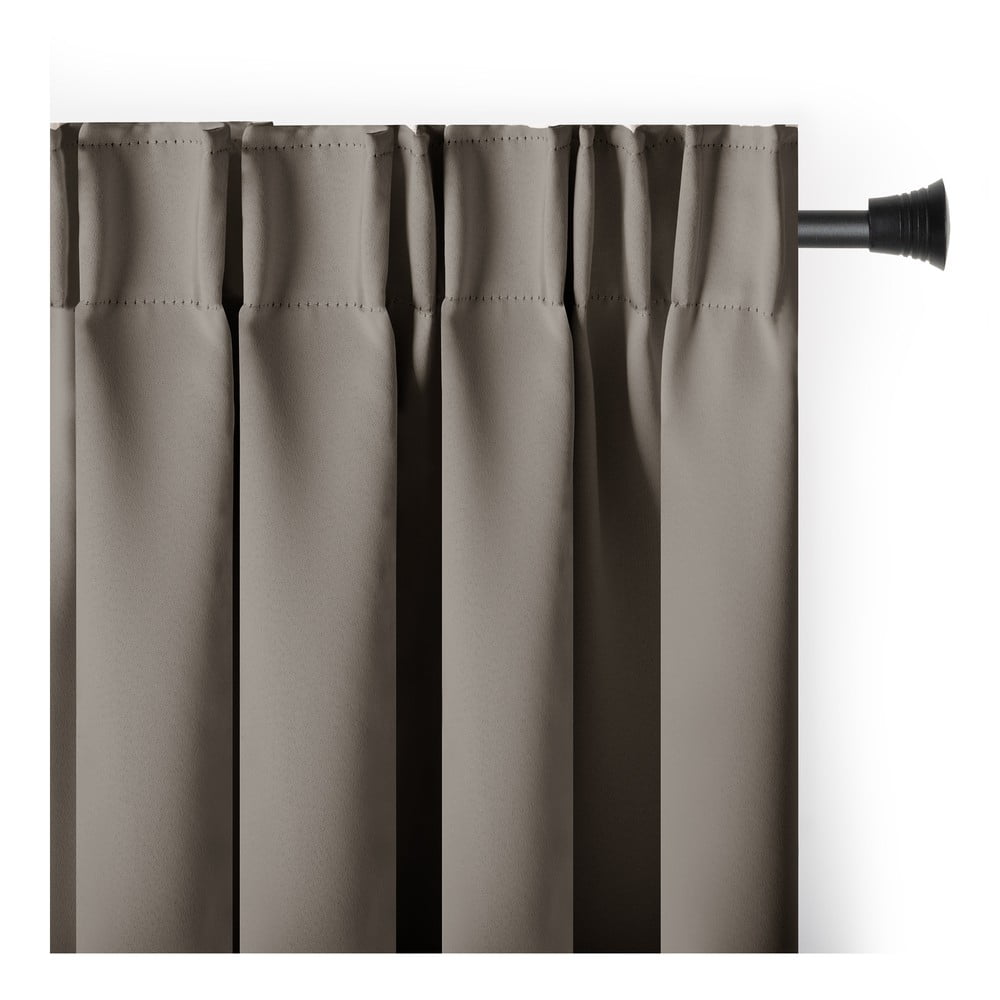 Draperie taupe blackout/termoizolantă 140x245 cm Pleat – Restilo