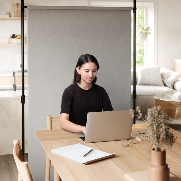 Cadru despărțitor pentru perdele negru mat din oțel Anywhere – Umbra-image-4