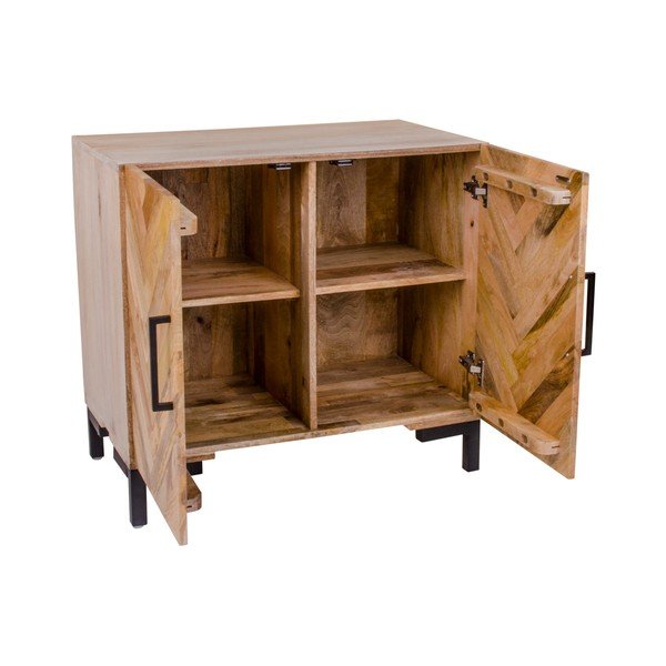 Comodă cu 2 uși din lemn de mango House Nordic Calto-image-1