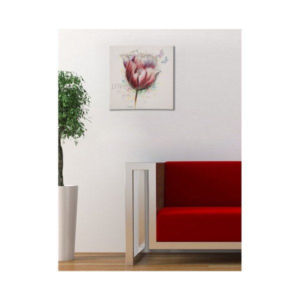 Tablou pictat manual Mauro Ferretti Tulip, 80 x 80 cm-image-1