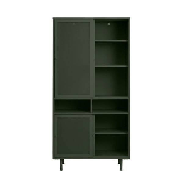 Dulap verde închis din metal cu ușă glisantă 90x180x40 cm Veep – Unique Furniture-image-4