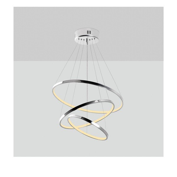 Lustră argintie LED ø 50 cm Simit – Opviq lights-image-2