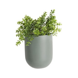 Ghiveci suspendat din ceramică PT LIVING Oval, verde mat
