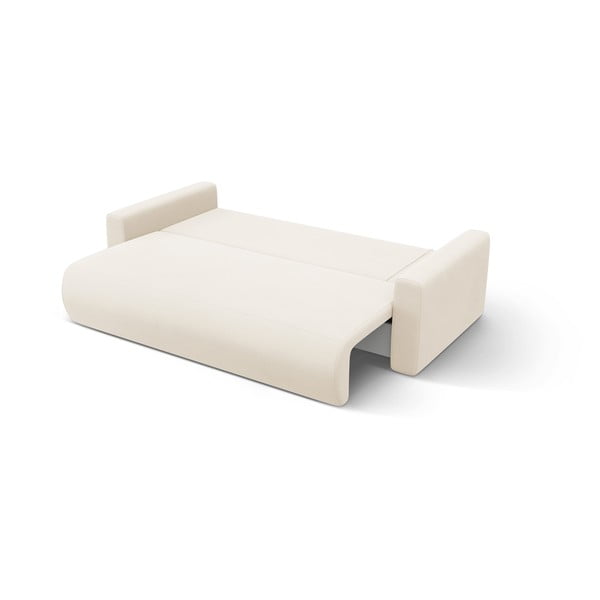 Colțar bej extensibil, cu spațiu de depozitare cu tapițerie din catifea Belfast – Cosmopolitan Design-image-4