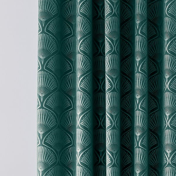 Draperii verzi 2 buc. 168x183 cm Art Deco Pearl – Catherine Lansfield-image-2