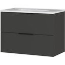 Dulap cu chiuvetă gri antracit suspendat cu aspect mat 81x61 cm Crandon – Germania